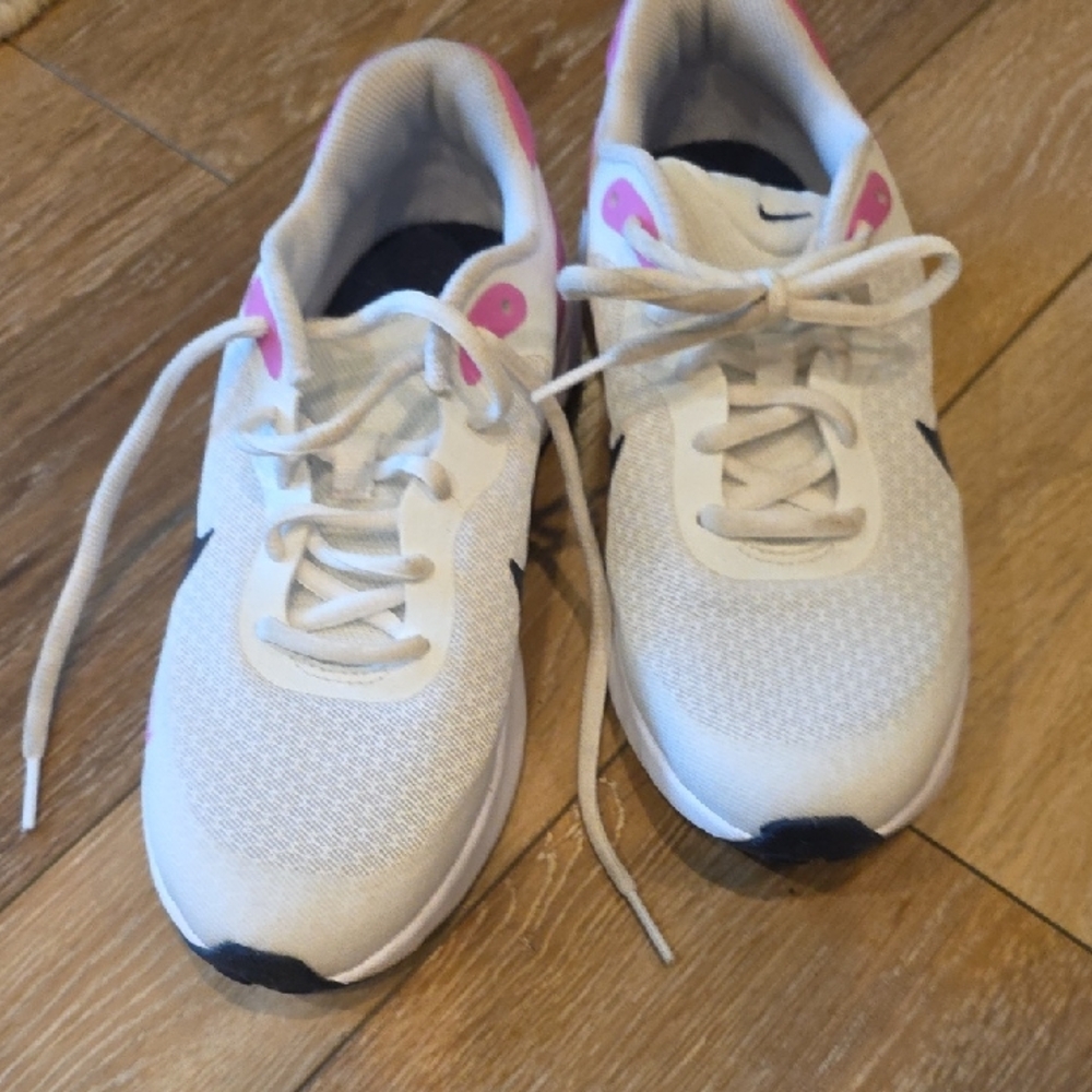 Nike White and Pink Athletic Shoes